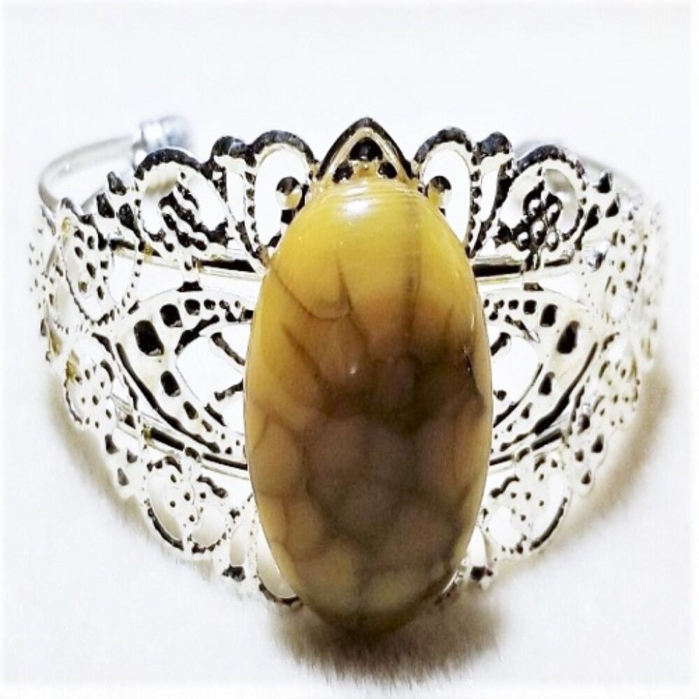 Silver Gem Cuff Bracelets